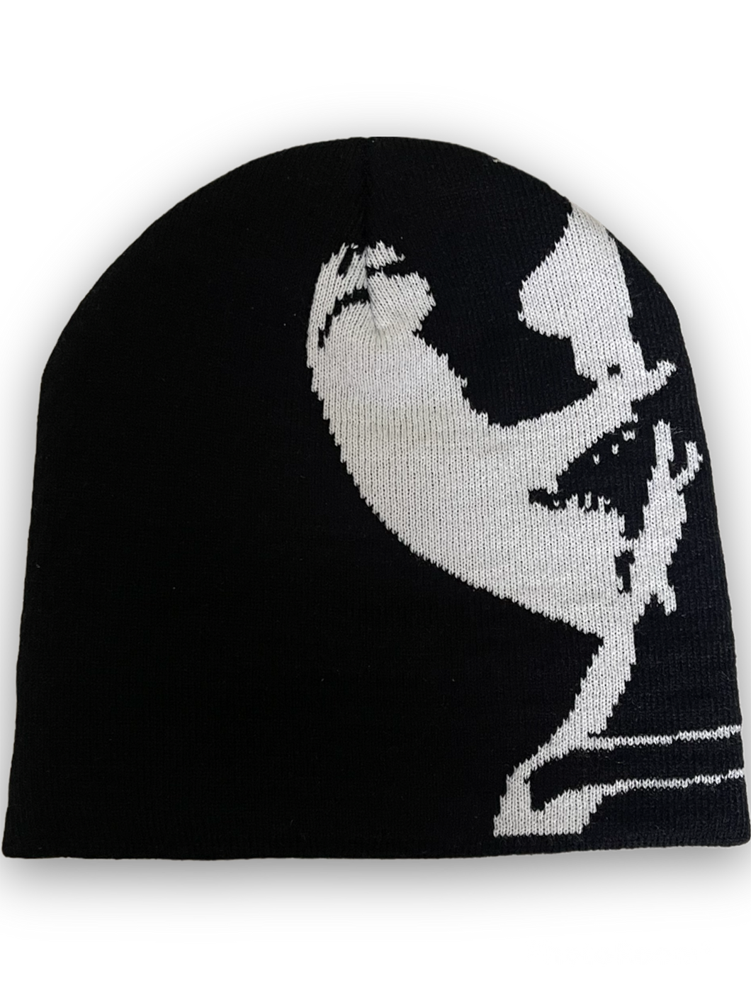 'The Silent Lady' Beanie - Black/White